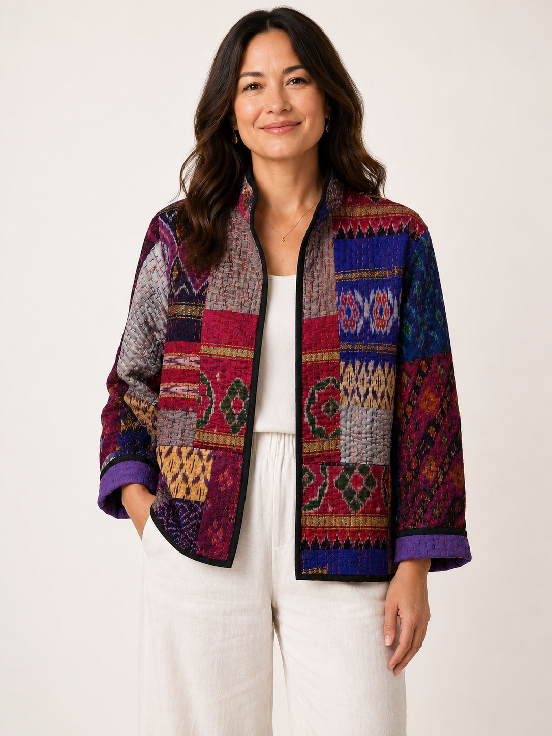 Amethyst Mosaic Silk Jacket