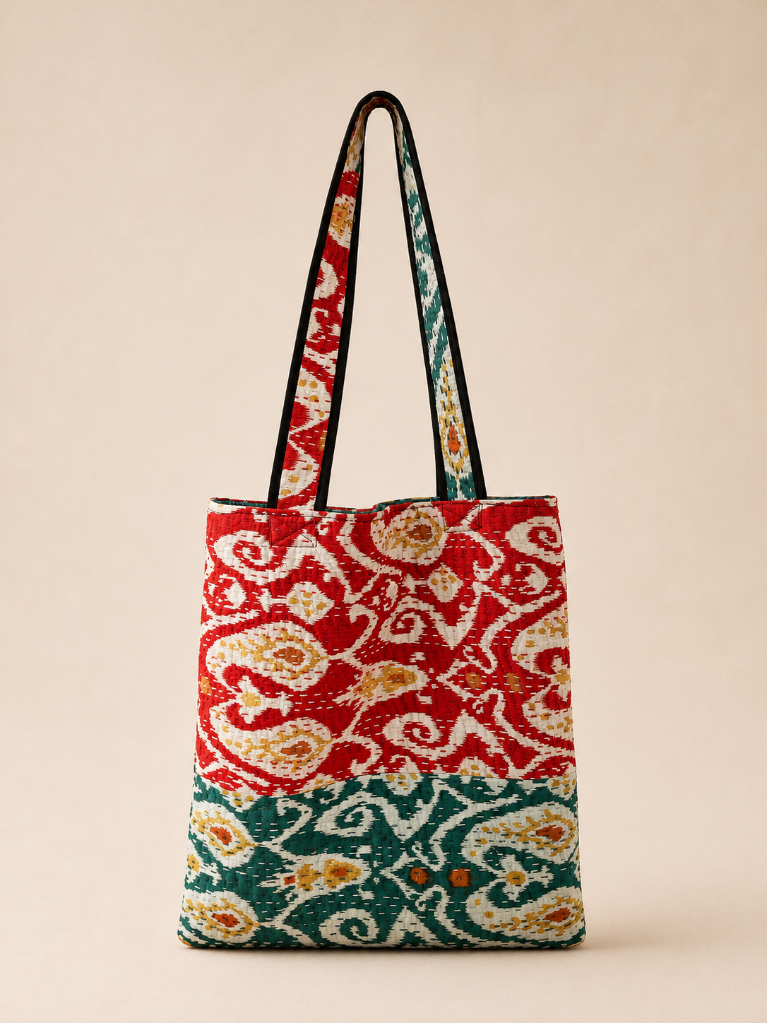 Crimson Ikat Tote