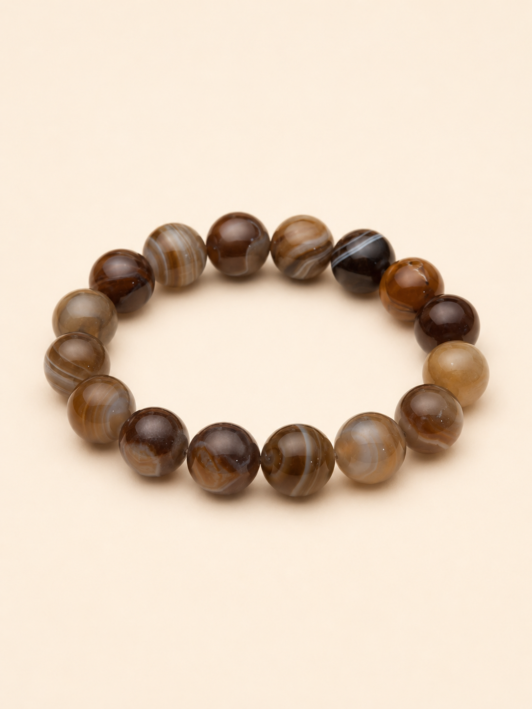 Mocha Swirl Agate Bracelet