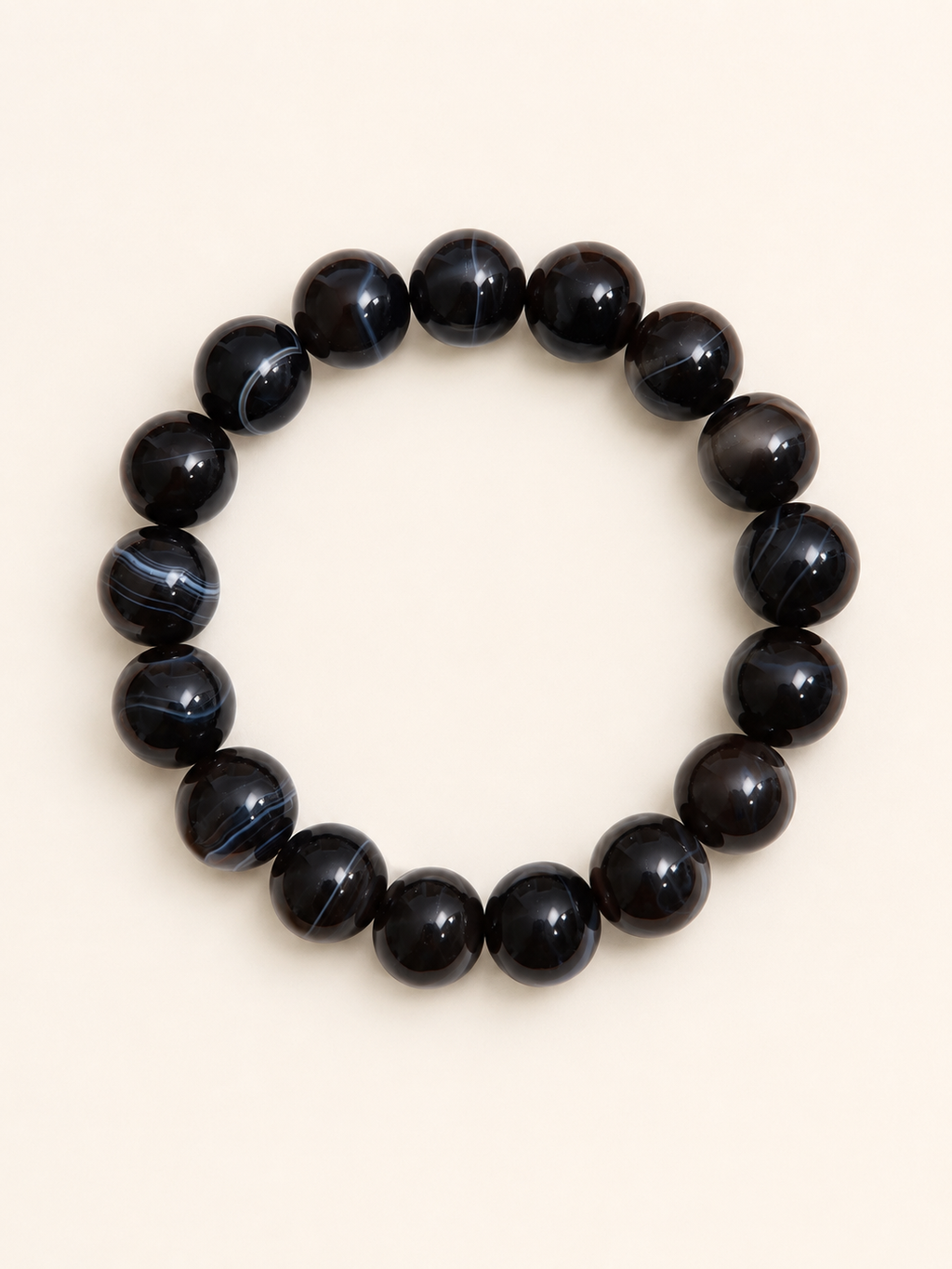 Midnight Vein Agate Bracelet