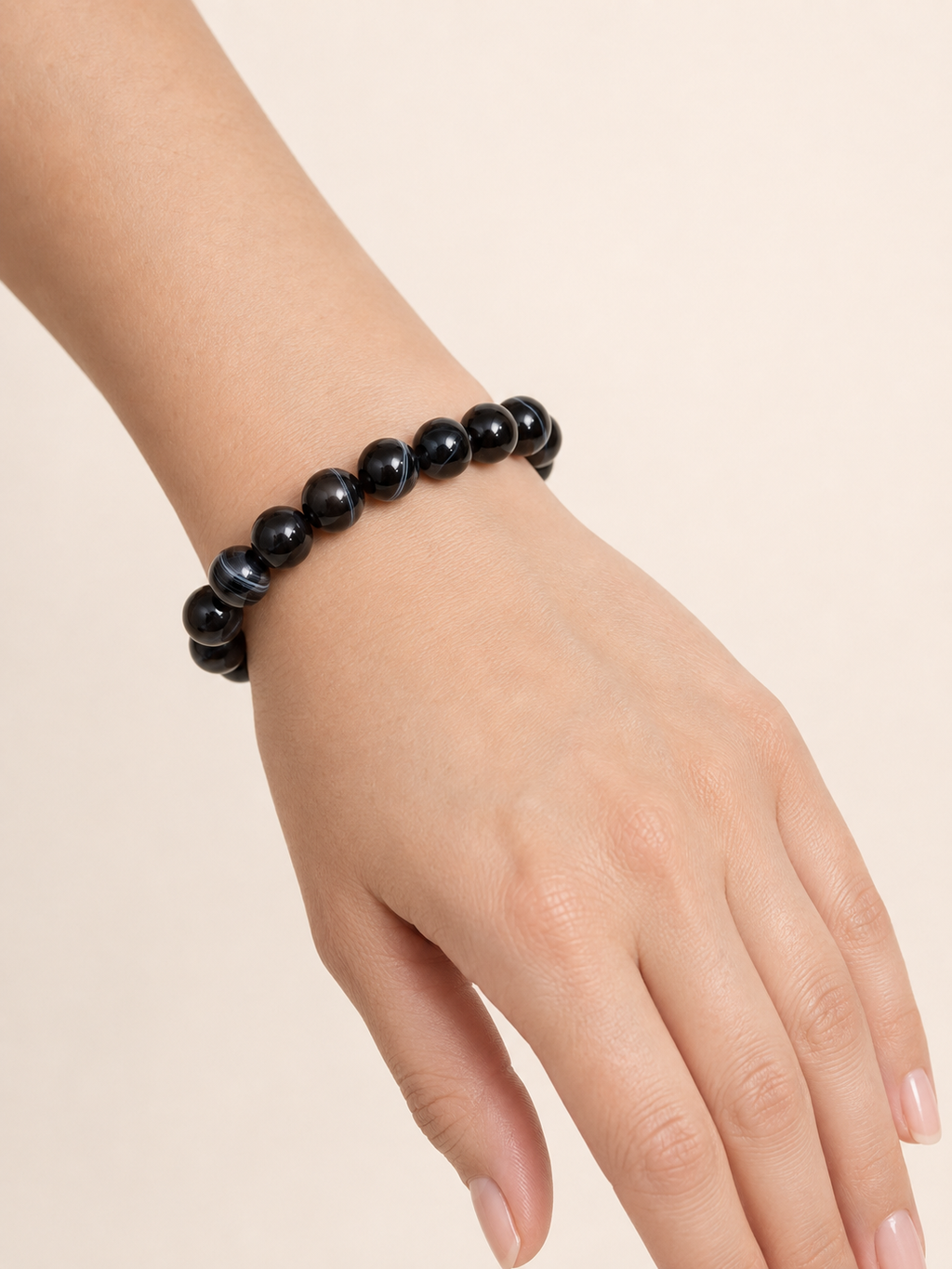 Midnight Vein Agate Bracelet