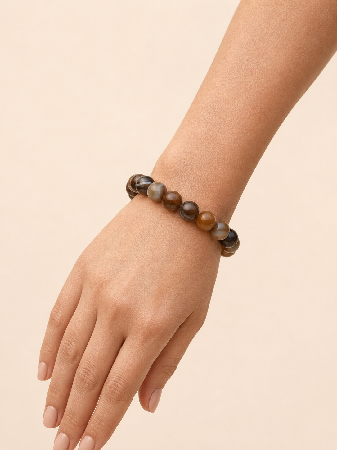 Mocha Swirl Agate Bracelet