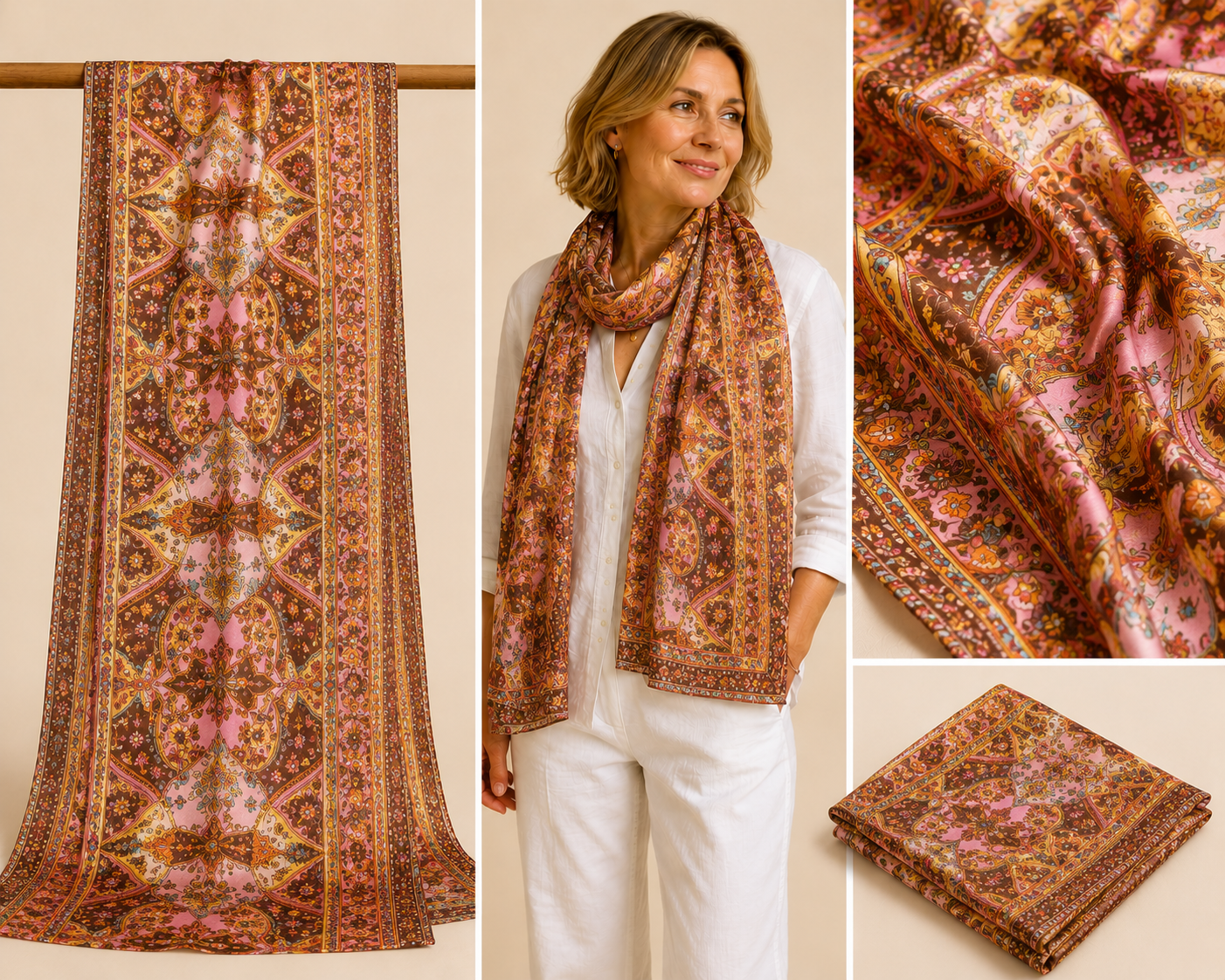 Mosaic Silk Scarf